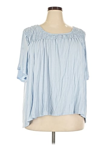 Aqua 3/4 Sleeve T-Shirt (view 1)