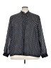 Josephine Chaus Polka Dots Black Long Sleeve Blouse Size 22 - photo 1