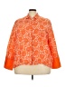J.Crew Orange 3/4 Sleeve Button-Down Shirt Size 24 - photo 1