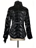 Blanc Noir 100% Polyurethane Metallic Black Jacket Size XS - photo 2