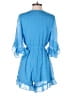Mi ami 100% Polyester Solid Blue Romper Size S - photo 2