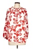 Ann Taylor LOFT 100% Polyester Red 3/4 Sleeve Blouse Size L - photo 1