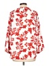 Ann Taylor LOFT 100% Polyester Red 3/4 Sleeve Blouse Size L - photo 2