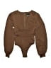 Line & Dot Brown Bodysuit Size XS - photo 1