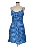 Elle 100% Rayon Print Blue Casual Dress Size M - photo 1