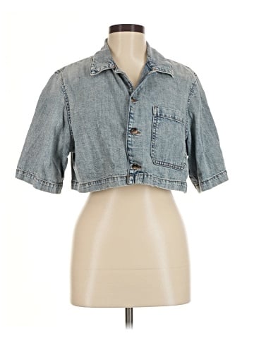 Bershka 3/4 Sleeve Button-Down Shirt (view 1)
