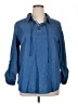 Cj Banks Blue 3/4 Sleeve Button-Down Shirt Size 0X - photo 1