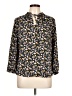 Ann Taylor LOFT Outlet 100% Polyester Floral Yellow 3/4 Sleeve Blouse Size Lg Petite - photo 1