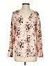 Chelsea28 100% Polyester Pink Long Sleeve Blouse Size S - photo 1