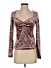 Express Burgundy Long Sleeve Top Size S - photo 1