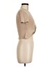 Zara 100% Cotton Tan Short Sleeve Top Size M - photo 4