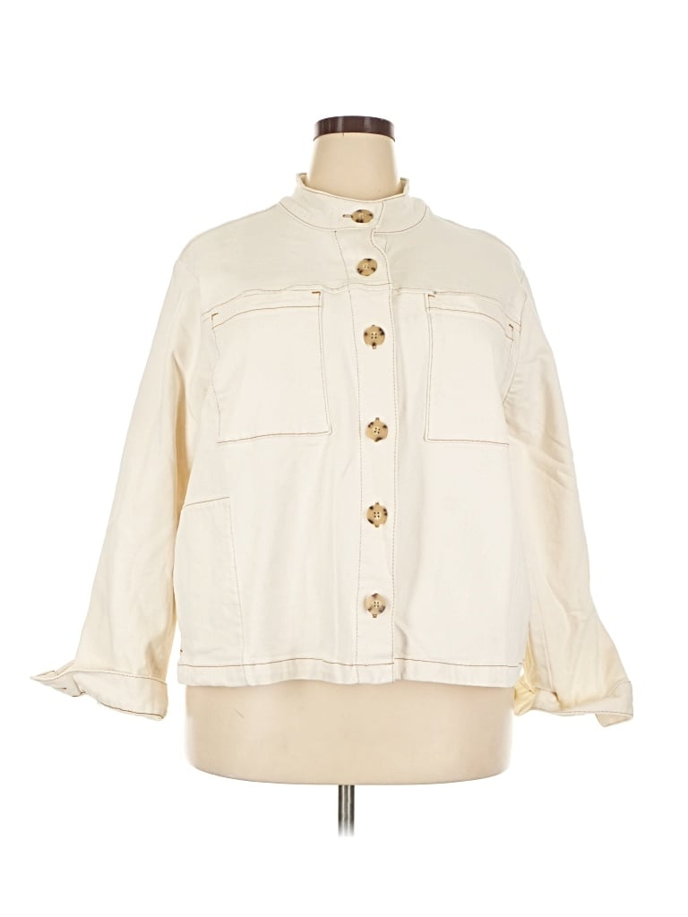 Pre-owned Jjill Jacket In Ivory