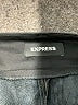 Express 100% Polyester Metallic Black Faux Leather Shorts Size 0 - photo 3