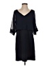 4SI3NNA 100% Polyester Solid Black Cocktail Dress Size M - photo 1
