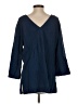 Soft Surroundings Blue 3/4 Sleeve Blouse Size M - photo 2