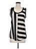 Bebe 100% Polyester Stripes Gray Sleeveless Blouse Size M - photo 1