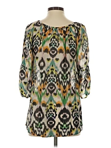 Vanessa Virginia 3/4 Sleeve Silk Top (view 2)