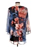 Jennifer Lopez 100% Polyester Blue 3/4 Sleeve Blouse Size L - photo 2