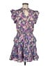 Entro 100% Polyester Floral Purple Cocktail Dress Size M - photo 1