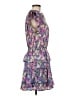 Entro 100% Polyester Floral Purple Cocktail Dress Size M - photo 4