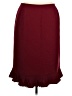 Le Suit 100% Polyester Solid Burgundy Formal Skirt Size 16 - photo 1