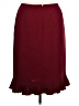 Le Suit 100% Polyester Solid Burgundy Formal Skirt Size 16 - photo 2