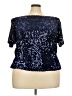 ASOS 100% Polyester Blue Short Sleeve Top Size 14 - photo 1