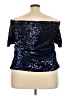 ASOS 100% Polyester Blue Short Sleeve Top Size 14 - photo 2