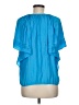 Ramy Brook 100% Polyester Blue Short Sleeve Blouse Size M - photo 2
