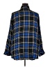 Sanctuary 100% Rayon Plaid Blue Long Sleeve Button-Down Shirt Size 3X - photo 2