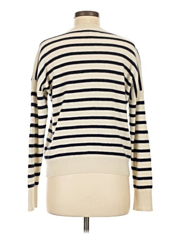 Madewell Cashmere Sweatshirt in Stripe (view 2)