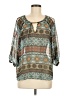 BCX 100% Polyester Teal 3/4 Sleeve Blouse Size L (estimated) - photo 1