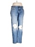 Khaite 100% Cotton Hearts Blue Jeans Size 32 waist - photo 1