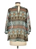 BCX 100% Polyester Teal 3/4 Sleeve Blouse Size L (estimated) - photo 2