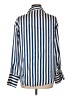Zara 100% Polyester Stripes Blue Long Sleeve Blouse Size L - photo 2