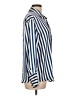 Zara 100% Polyester Stripes Blue Long Sleeve Blouse Size L - photo 4