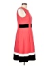 Calvin Klein Color Block Red Cocktail Dress Size 10 - photo 4