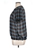 a.n.a. A New Approach 100% Polyester Plaid Gray Short Sleeve Blouse Size 1X - photo 5