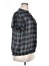 a.n.a. A New Approach 100% Polyester Plaid Gray Short Sleeve Blouse Size 1X - photo 4