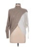 Elan Color Block Tan Turtleneck Sweater Size M - photo 1
