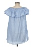 Zara 100% Baumwolle Blue Short Sleeve Blouse Size M - photo 2