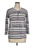 Hasting & Smith Silver Long Sleeve Henley Size 1X - photo 1