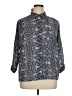 Joe Fresh 100% Polyester Paisley Blue 3/4 Sleeve Blouse Size XL - photo 1