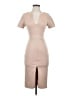 Bebe 100% Polyester Tan Cocktail Dress Size XXS - photo 1
