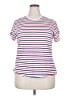 Universal Thread 100% Cotton Stripes White Short Sleeve T-Shirt Size XXL - photo 1