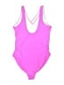 Summer Mae Color Block Pink One Piece Swimsuit Size XL - photo 2