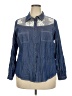 New Directions 100% Polyester Blue Long Sleeve Blouse Size 2X - photo 1