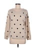 Absolutely Creative Worldwide Polka Dots Tan Pullover Sweater Size M - photo 1