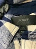 J.Crew Plaid Gray Blue Fleece Size XXS - photo 6