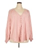 Torrid Pink Long Sleeve Blouse Size 3X Plus (3) - photo 1